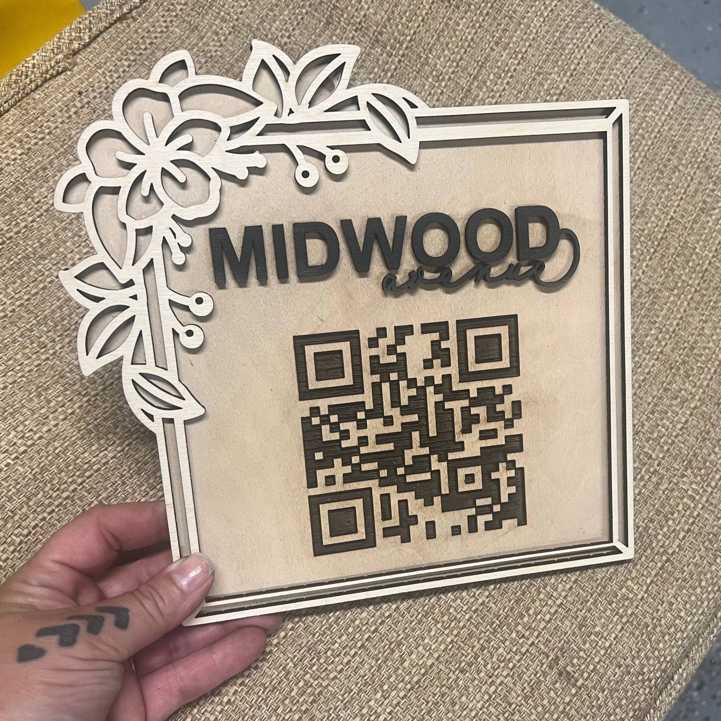 Custom QR Code Office Sign - Personalize with Your URL, Ideal for Business Logos, Social Accounts, WiFi & More, Available in Various Shapes and Designs
