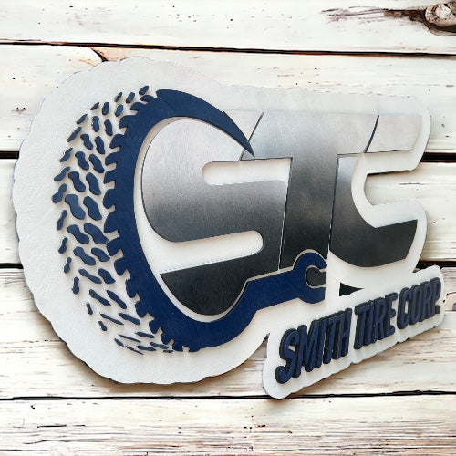 Custom Wooden Office Sign - Handcrafted Personalized Business Decor, Modern Corporate Wall Art With 3D Text