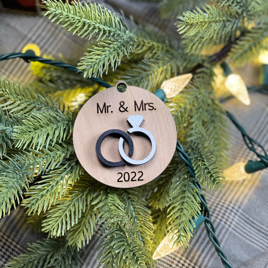 Wedding Rings Christmas Ornament