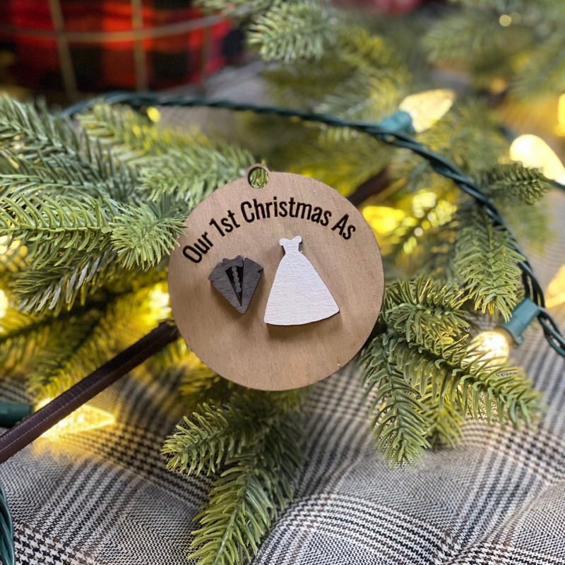 First Christmas As Husband and Wife Ornament