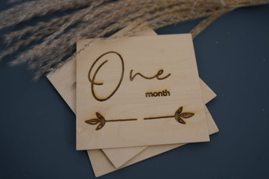 Wooden Monthly Baby Milestones