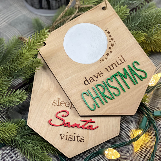 Countdown to Christmas/Santa Dry Erase Sign