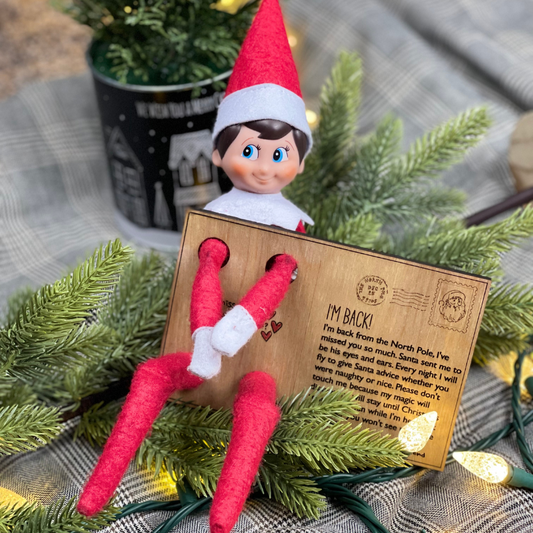 Wooden Postcards for Christmas Elf