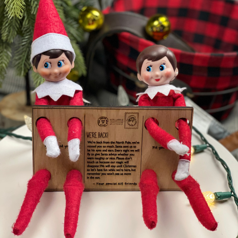 Wooden Postcards for Christmas Elf