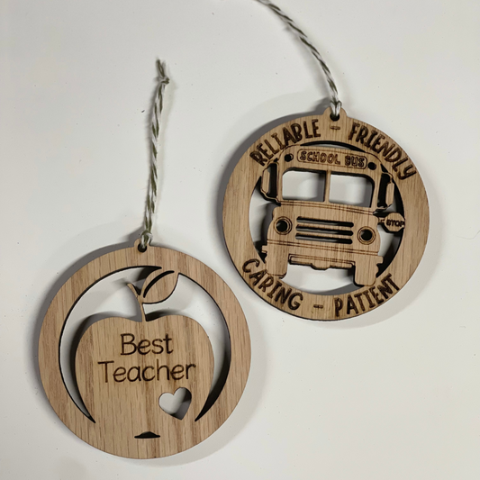 Teacher/Bus Driver Ornaments