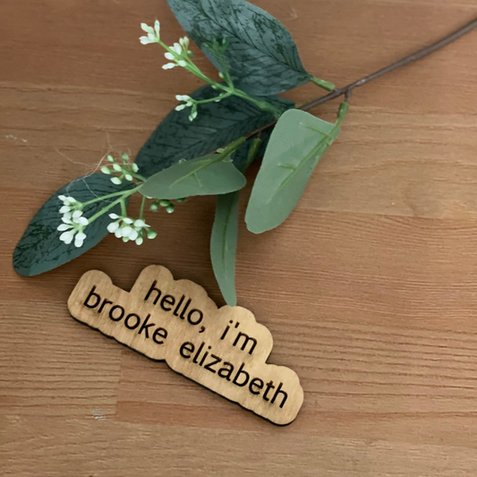Wooden Baby Name Announcement